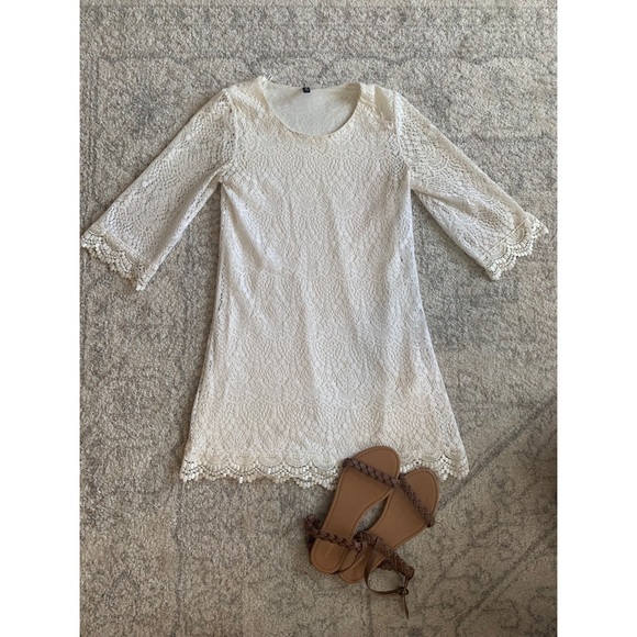 H&M | Dresses | Angelic White Crochet Dress | Poshmark